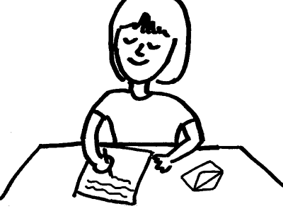 Cartoon Person Writing A Letter Images & Pictures - Becuo