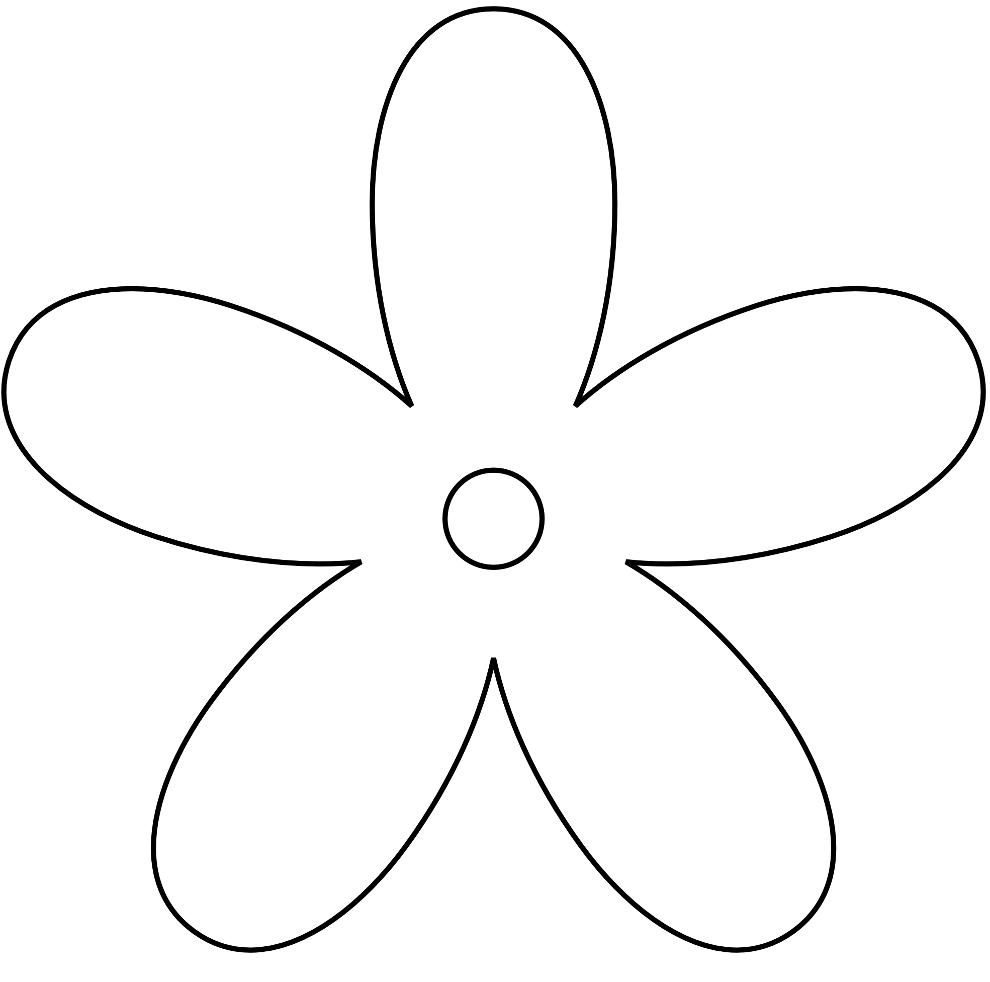 Simple Flower Clipart Black And White | Clipart Panda - Free ...
