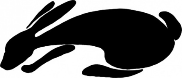 Black rabbit clip art Vector | Free Download