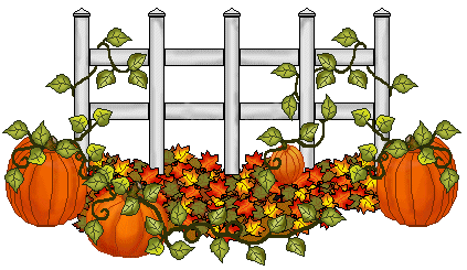 Pumpkin Clip Art - Pumpkin Patch and Fence