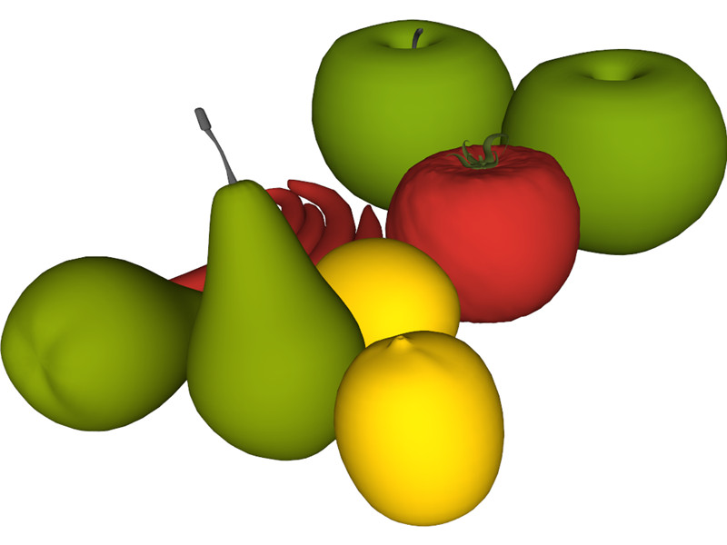 Fruits and Vegetables 3D Model Download | 3D CAD Browser