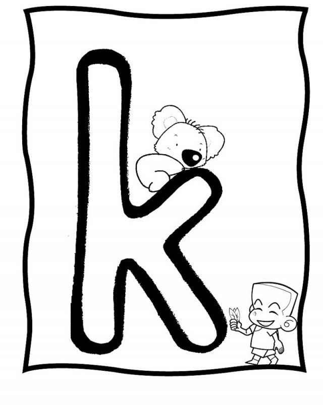 Alphabet Letter K Coloring For Kids Activity Coloring Pages 132504 ...