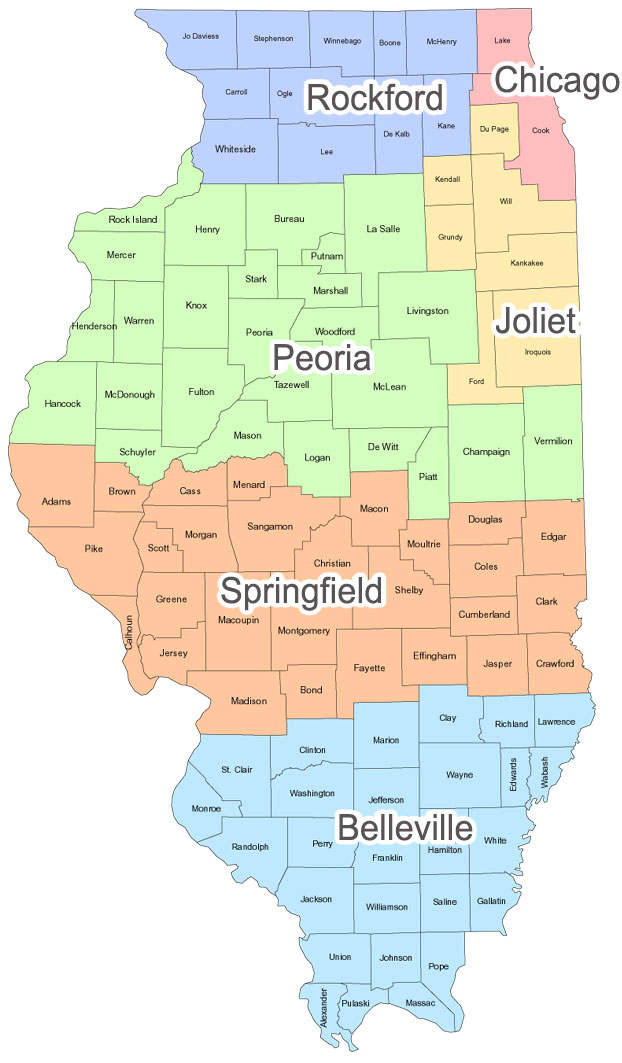 Map of Illinois Dioceses - Catholic Conference of Illinois