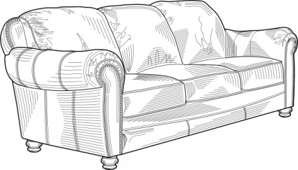 Couch Furniture clip art Vector clip art - Free vector for free ...