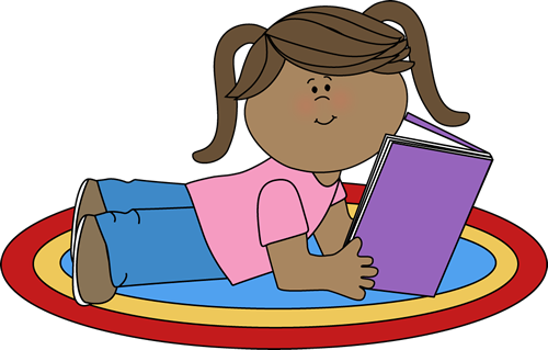 Girl Reading Clip Art - Girl Reading Image