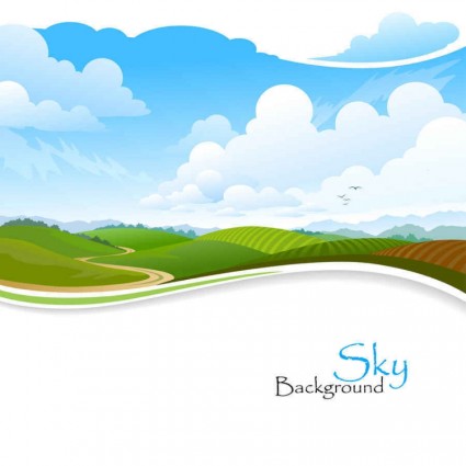 Beautiful scenery vector background0004 Vector background - Free ...
