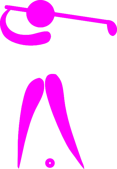 Pink Lady Golfer clip art - vector clip art online, royalty free ...