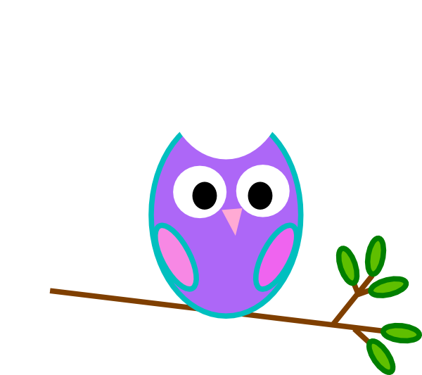 Purple Owl clip art - vector clip art online, royalty free ...