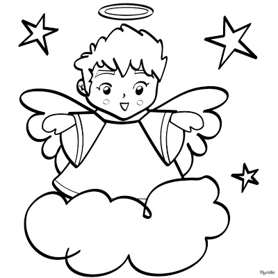 transmissionpress: Free Printable : christmas angel colouring pages