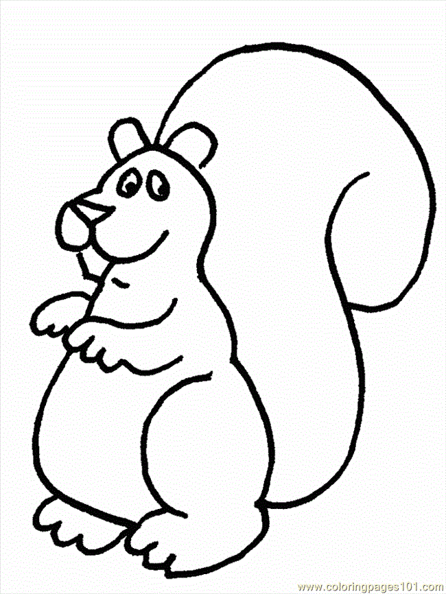 Squirrel With Acorn Coloring Page | Clipart Panda - Free Clipart ...