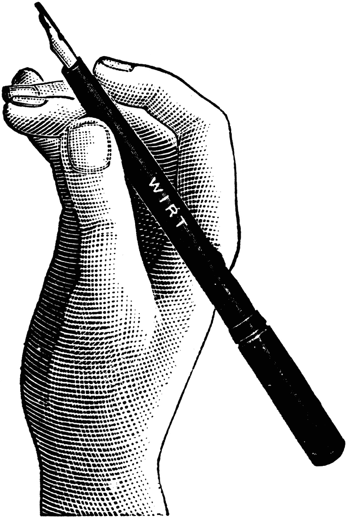 Hand Holding Pen | ClipArt ETC