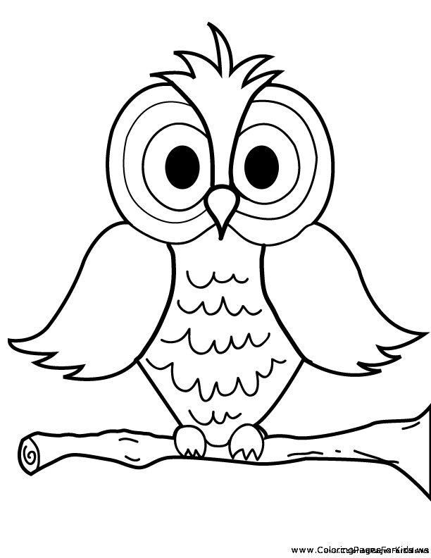 cute cartoon owls Colouring Pages
