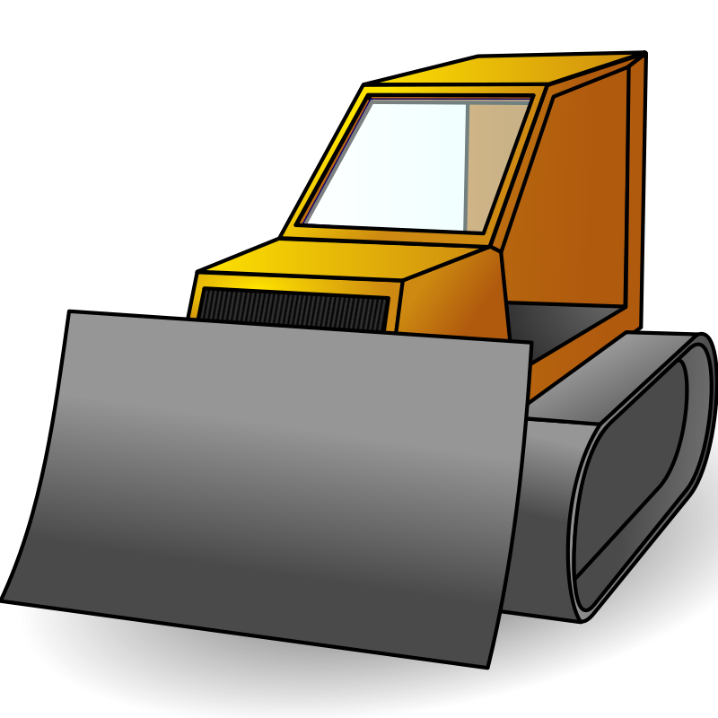 Simple Yellow Bulldozer Clip Art Download