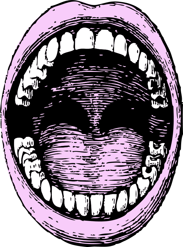 open mouth - vector Clip Art