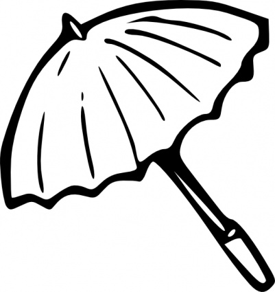 black and white umbrella clip art