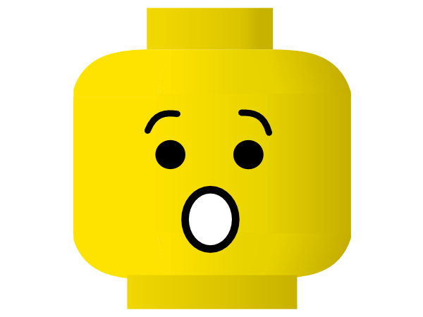 Lego Smiley Shocked clip art Free Vector / 4Vector