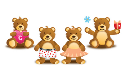 4 Teddy Bear Clipart Free Stuffed Toys Vector Graphics | Just Free ...
