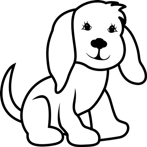 Outline Of Dog - Cliparts.co