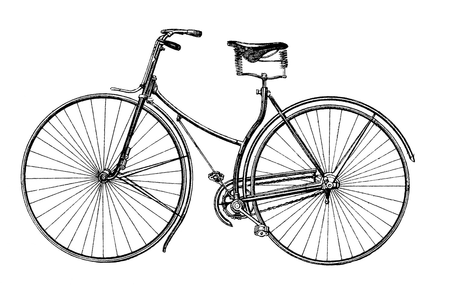 Free Vector Downloads - Vintage Bicycle - The Graphics Fairy ...