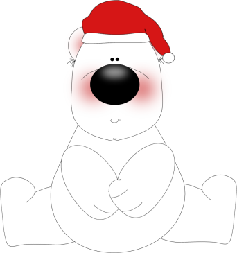 White Christmas Bear Clip Art - White Christmas Bear Image