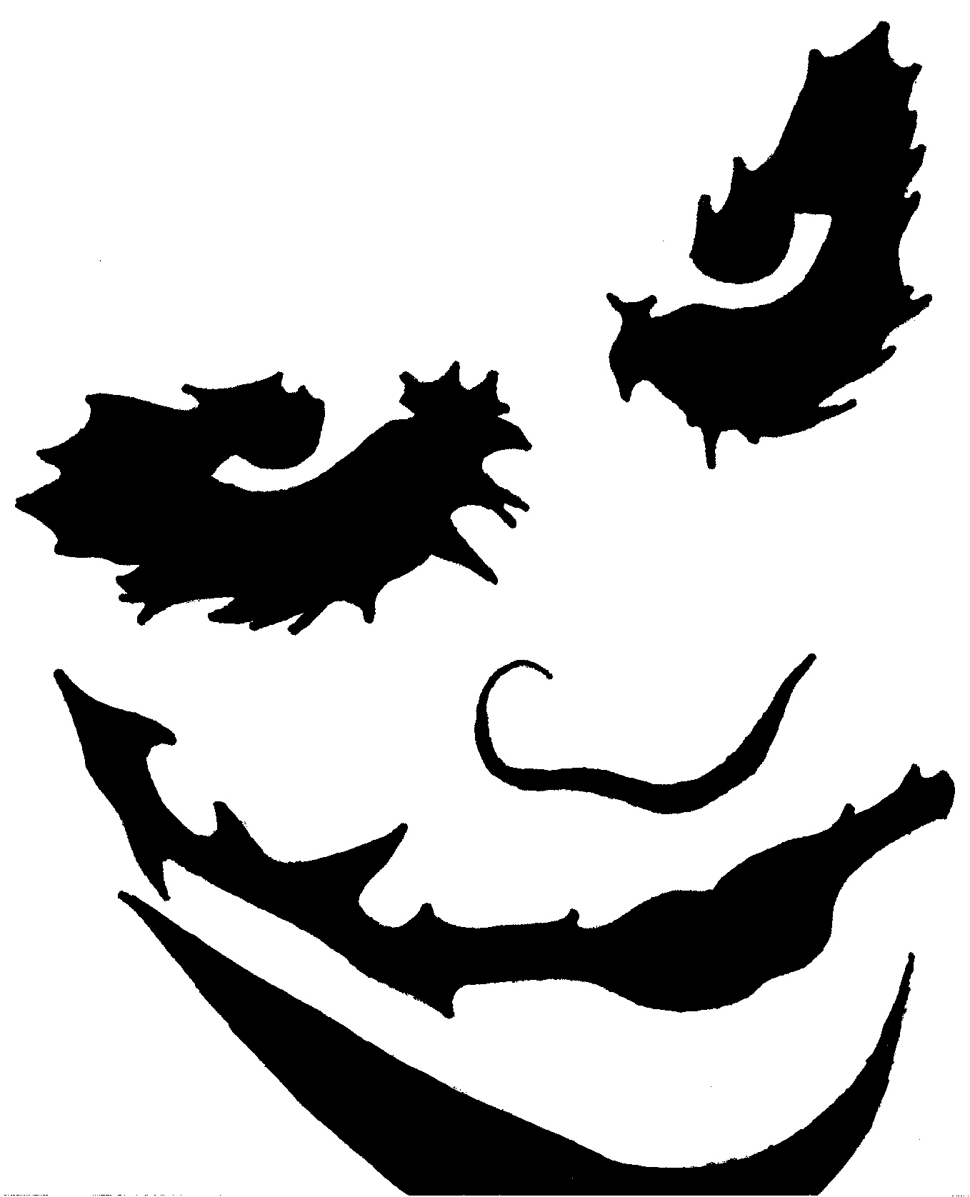 Free Dark Knight Pumpkin Stencils: Joker, Heath Ledger, Batman ...