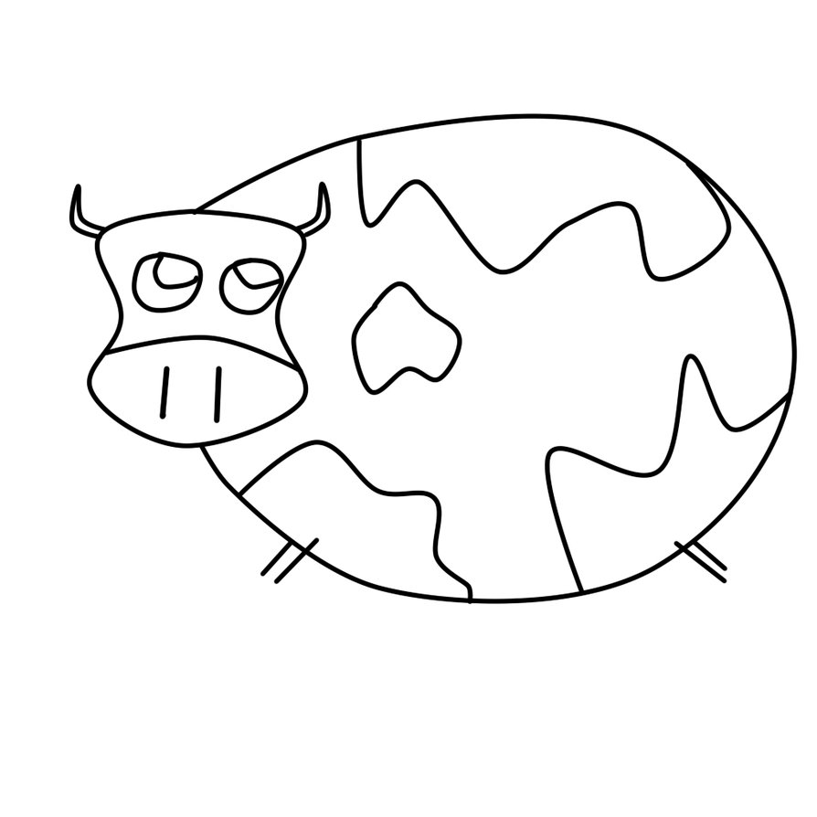Fat Cow Outline by quiblanc on deviantART