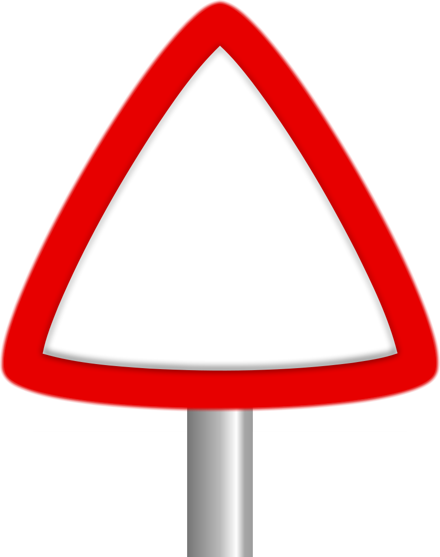 Blank Triangle Sign Post Page Clip Art Download
