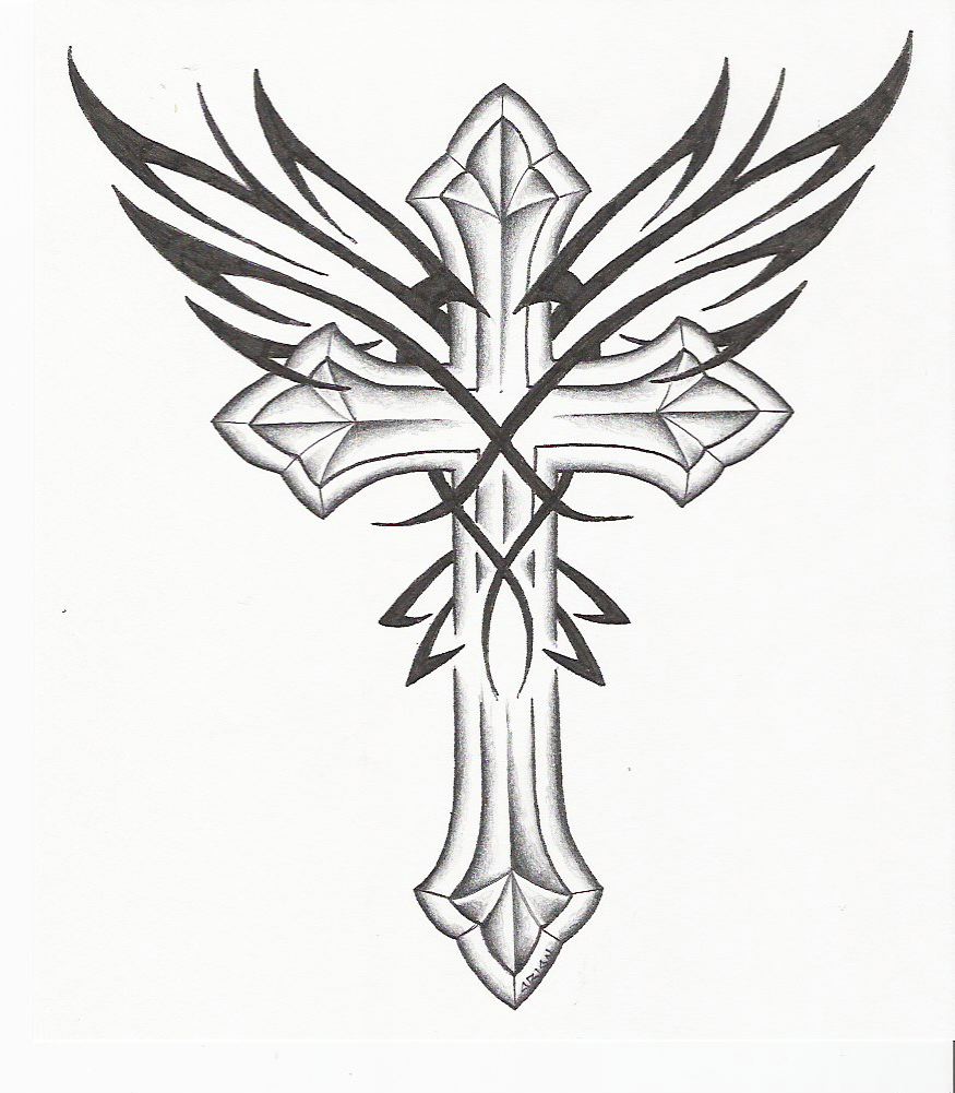 Drawings Of Crosses With Wings - Cliparts.co