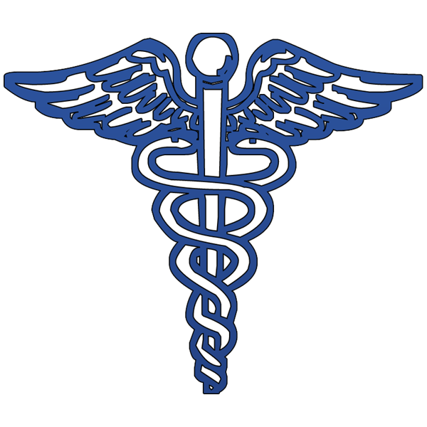 Blue caduceus medical symbol clipart image - ipharmd.