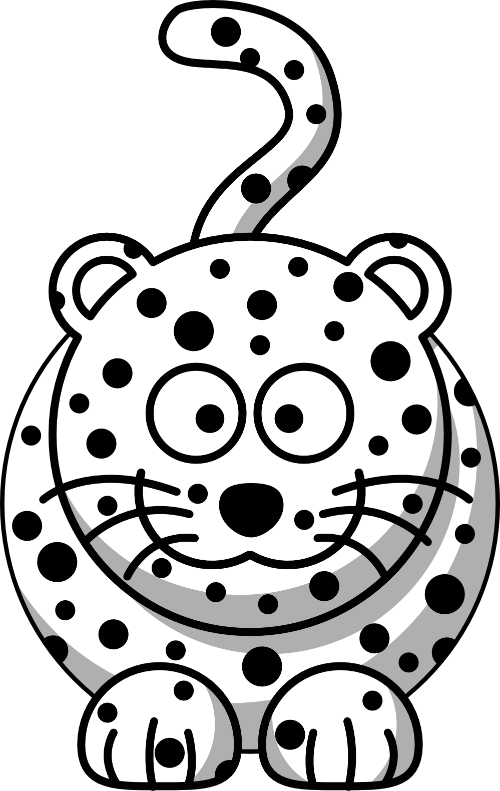 Images For > Leopard Clipart Black And White
