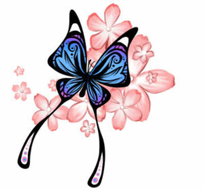 Butterfly and Flower Tattoos - ClipArt Best - ClipArt Best