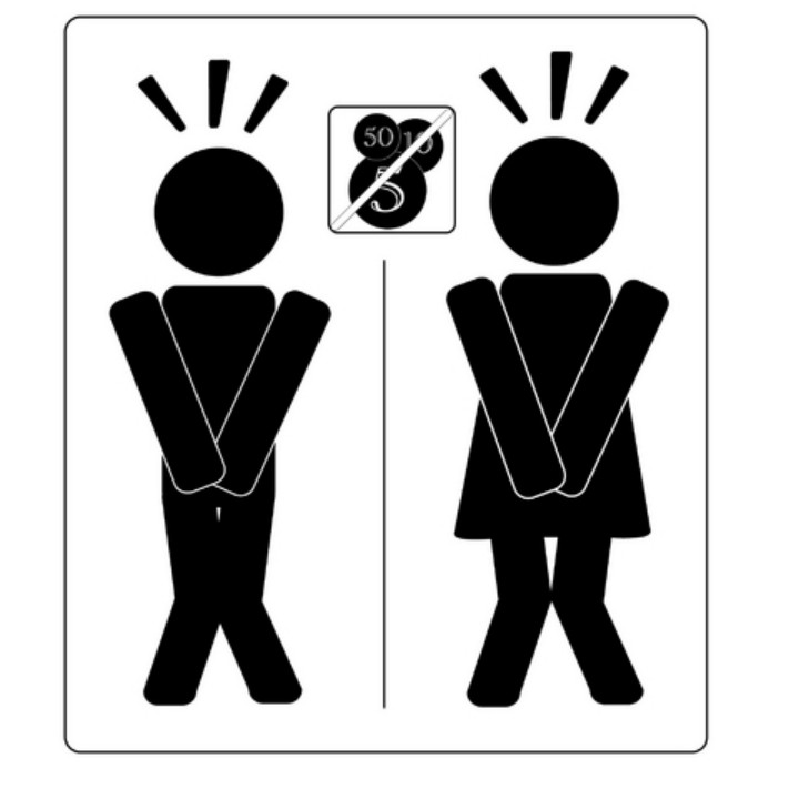 Pin And Restroom Signs Workers Compensation Toilet Logo Funny 2 on ...