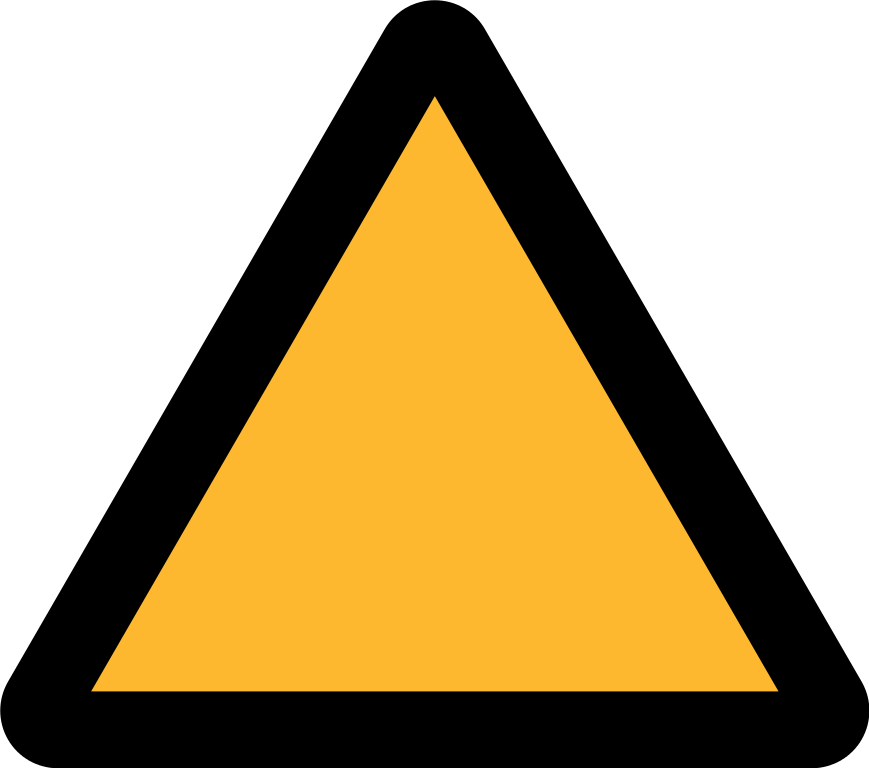 File:Triangle warning sign (black and yellow).svg - Wikimedia Commons