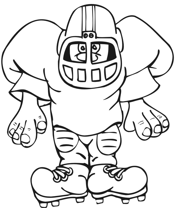 Football Player With Costume Coloring Pages - Football Coloring ...