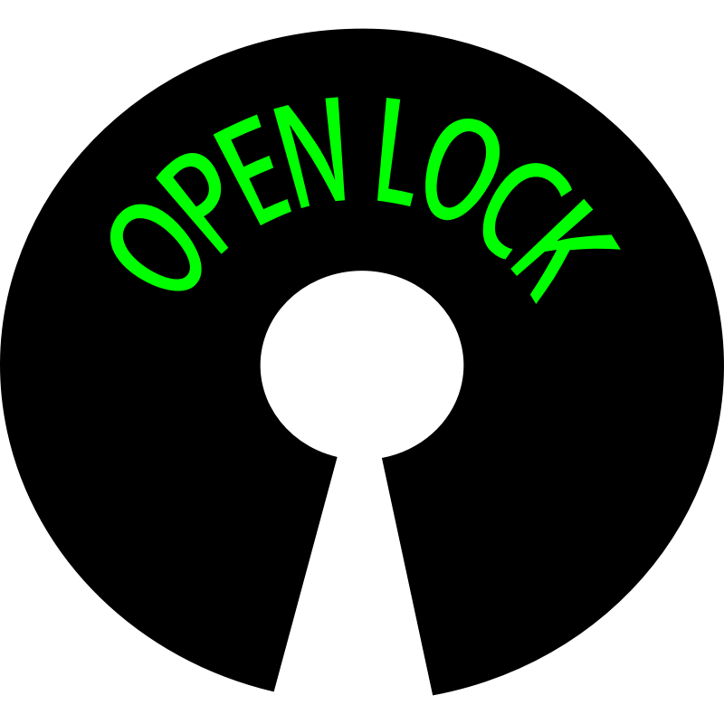 Clipart - logo open lock