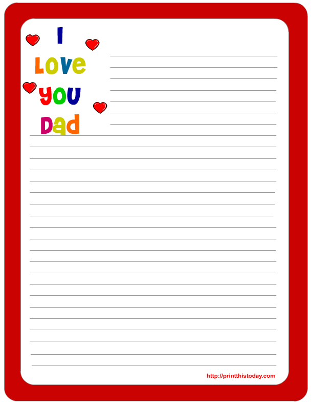 Fathers Day Letter Templates for Kids 2014, Letters from Son ...