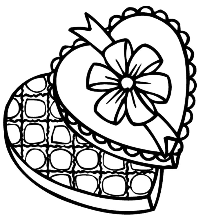 valentine coloring clipart - photo #41