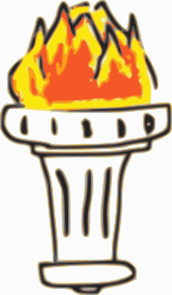 fire torch - vector Clip Art