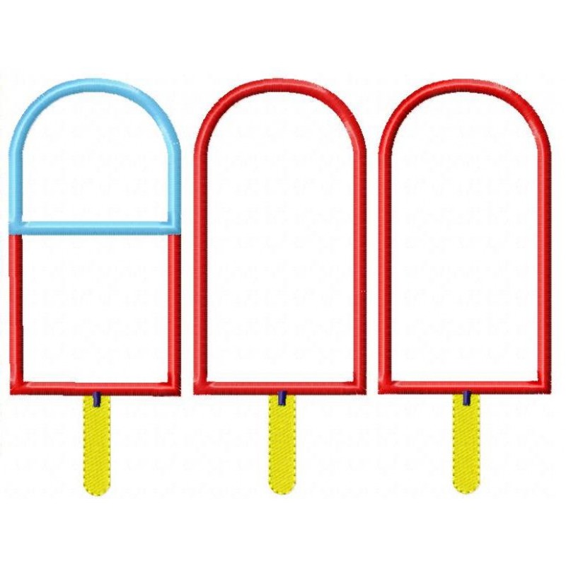 Popsicle Flag Applique Design