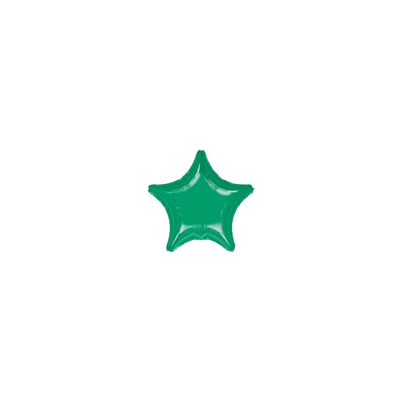 3 Pack of Jumbo 32" Green Star Balloons - Inflate & Create