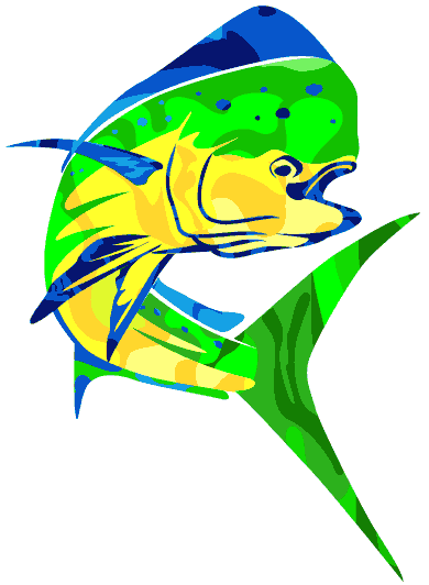 Camo Dolphin Fish | Custom Design and Clipart