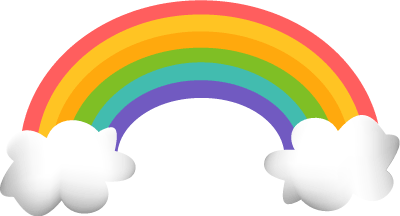 Pix For > Cartoon Rainbow With Clouds