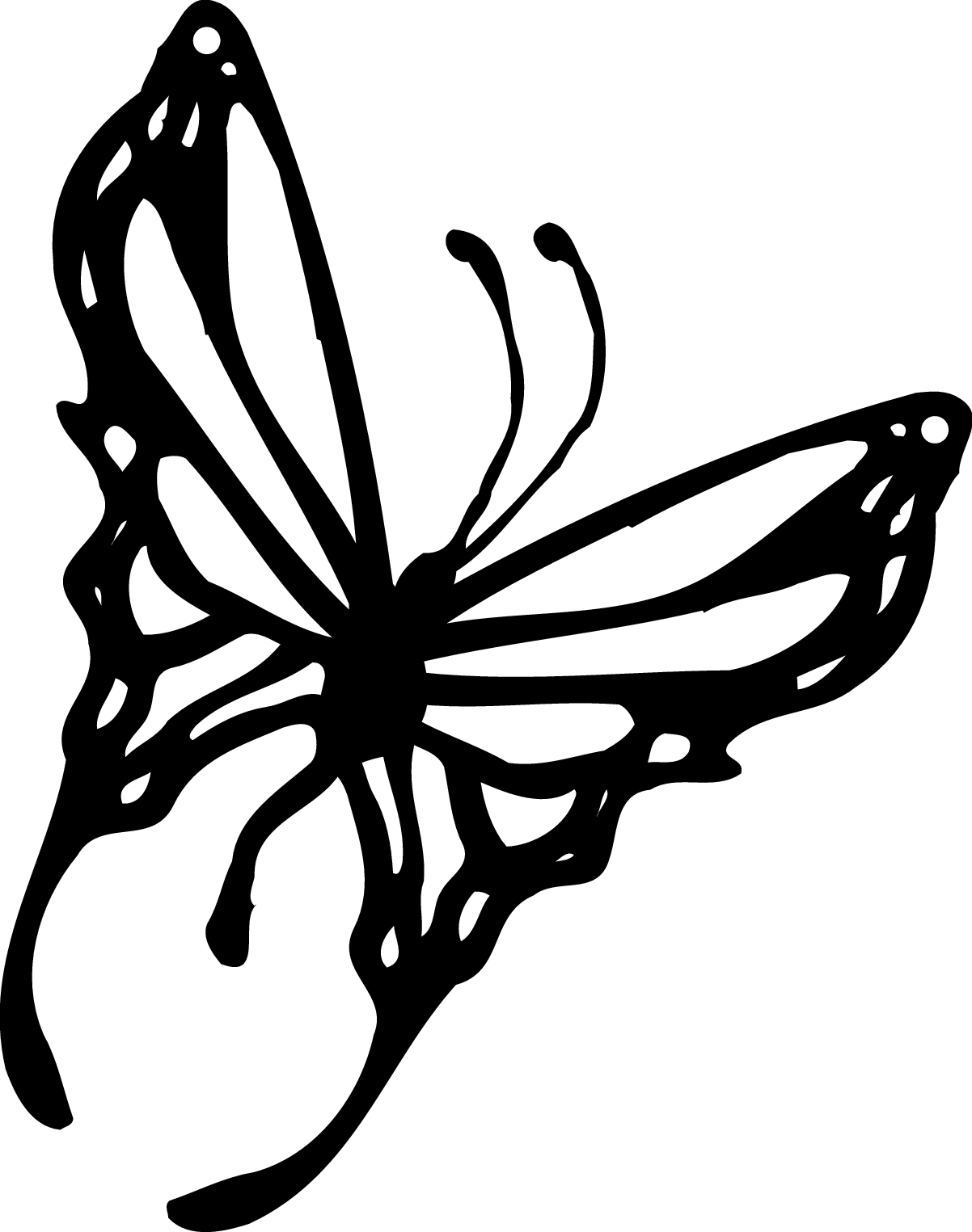 The Black Butterfly - ClipArt Best
