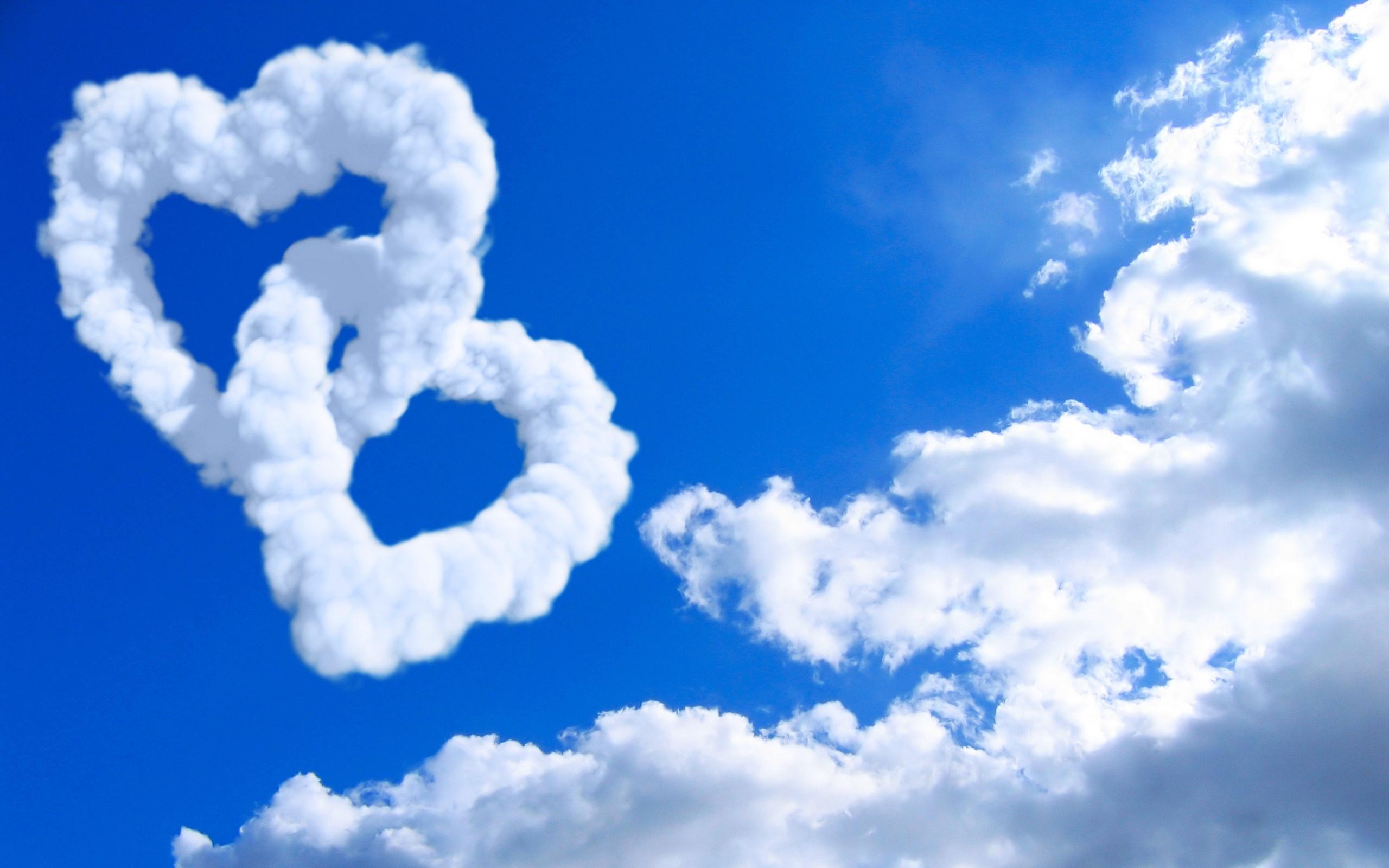 Love Hearts In The Sky Cool PC Wallpaper 2560x1600 - Life Wallpapers