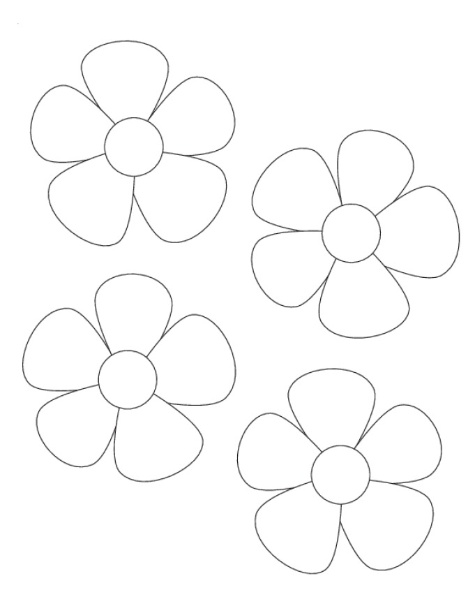 Printable Flower Templates - AZ Coloring Pages