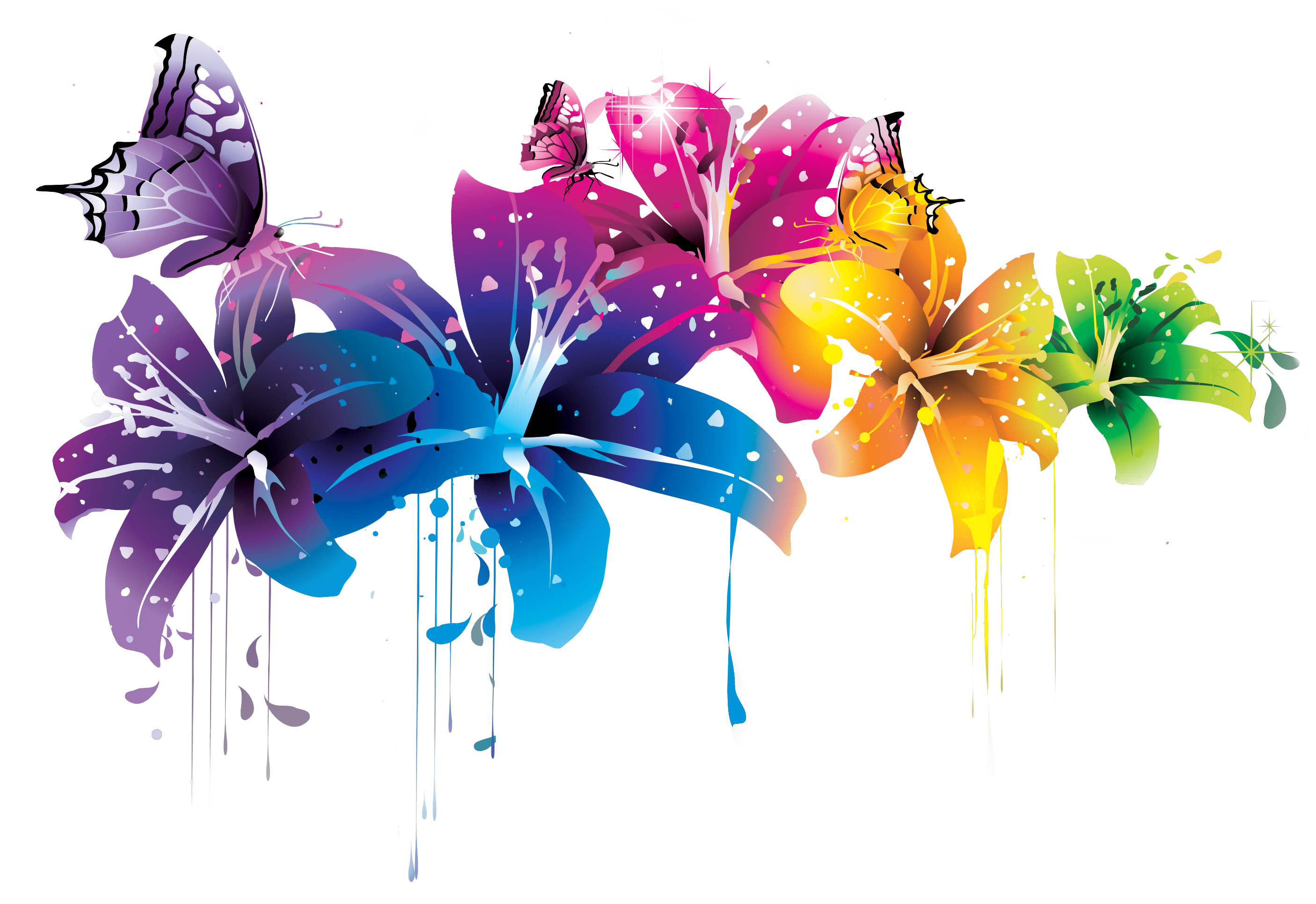 DeviantArt: More Like ++ Colorful Flower Vector Clipart PNG by ...