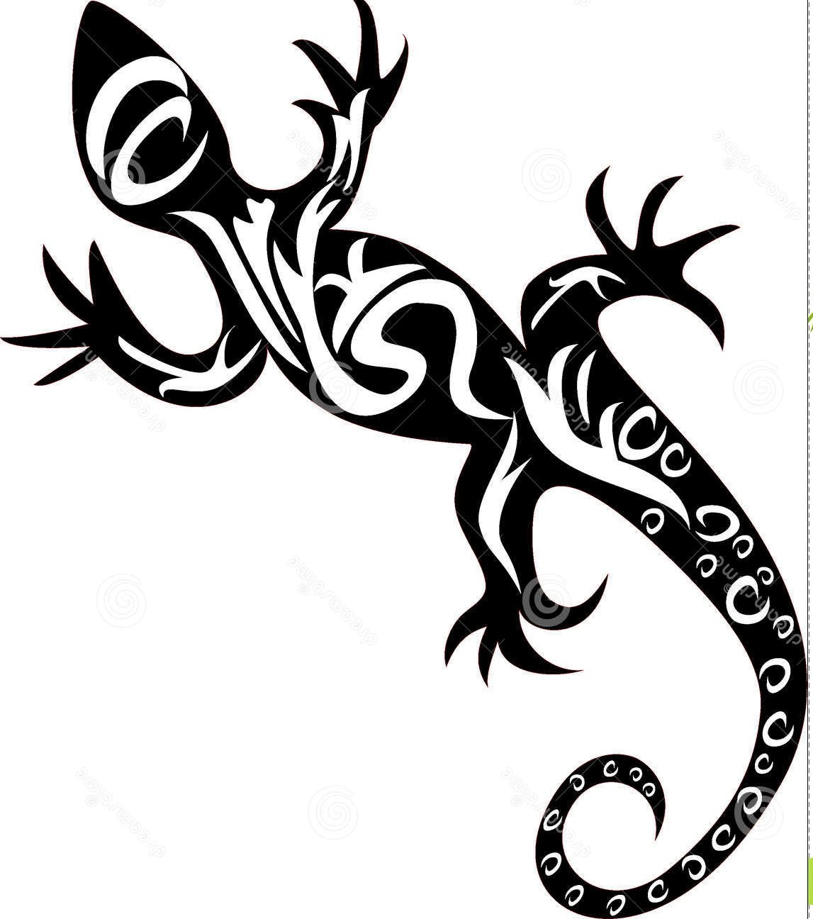 Images For > Tribal Lizard Stencil