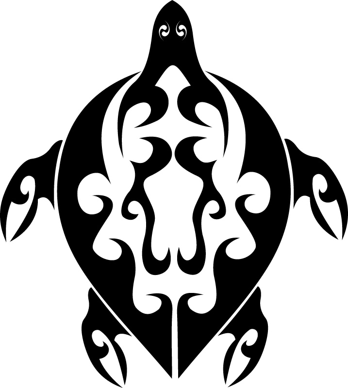Turtle Tribal Animals Wall Stickers Wall Art Decals Transfers ...