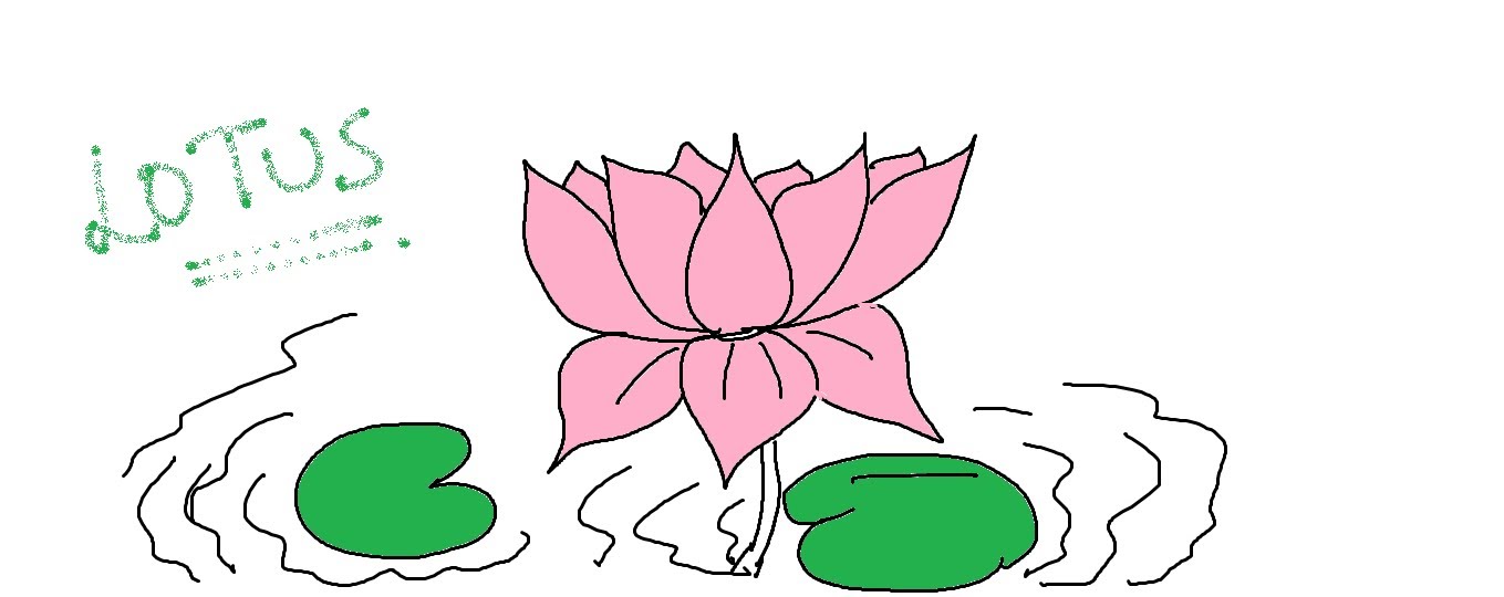 Easy Kids Drawing Lessons : How to Draw a flower- LOTUS easy for ...