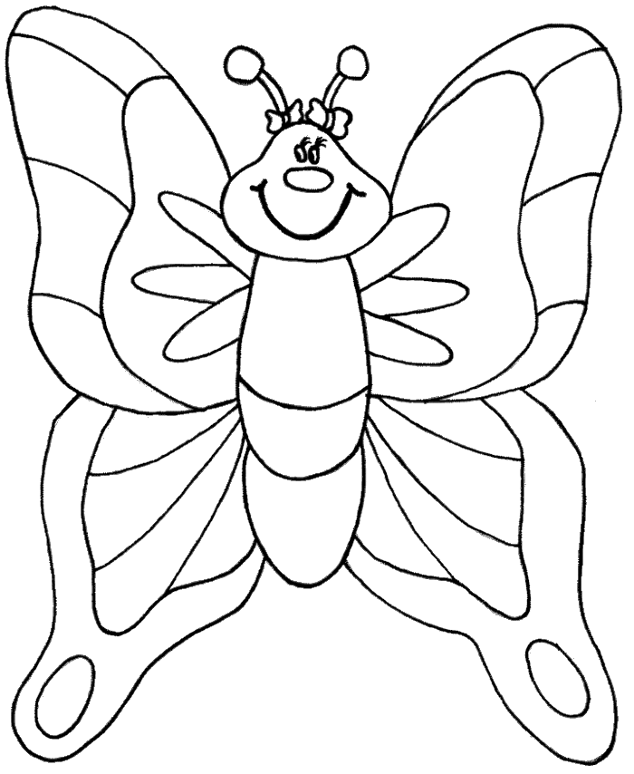 Cartoon Butterfly Image - AZ Coloring Pages